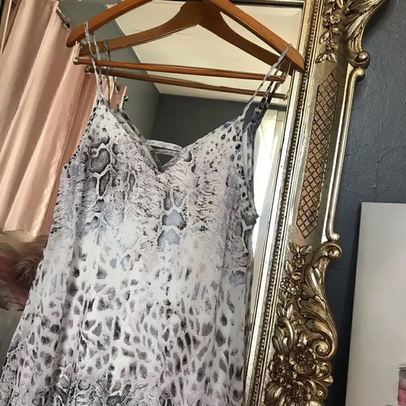 Sweet Claire gray snake print slip dress - Picture 4 of 8